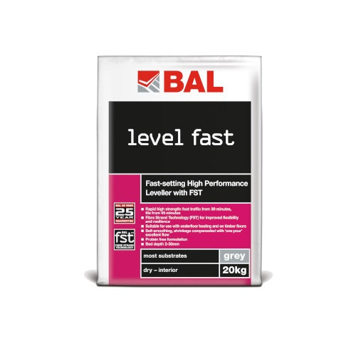 BAL Level Fast Rapid-setting floor levelling compound 20Kg