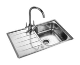 Rangemaster Michigan Stainless Steel Inset Sink 1 Bowl Compact Polished