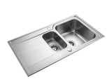 Rangemaster Iconica Stainless Steel Sink 1.5 bowl Satin