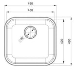 Rangemaster Atlantic Classic Stainless Steel Undermount Sink 1 bowl Polished