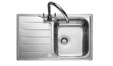 Rangemaster Michigan Stainless Steel Inset Sink 1 Bowl Compact Polished