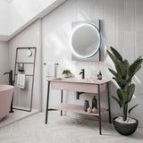 Solas 50, Round Illuminated Bathroom Mirror