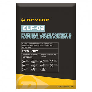Dunlop  CLF-03 Flexible Large Format for Natural Stone White Adhesive 20Kg
