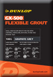 Dunlop GX-500 Flexible Grout Graphite Grey 10 Kg