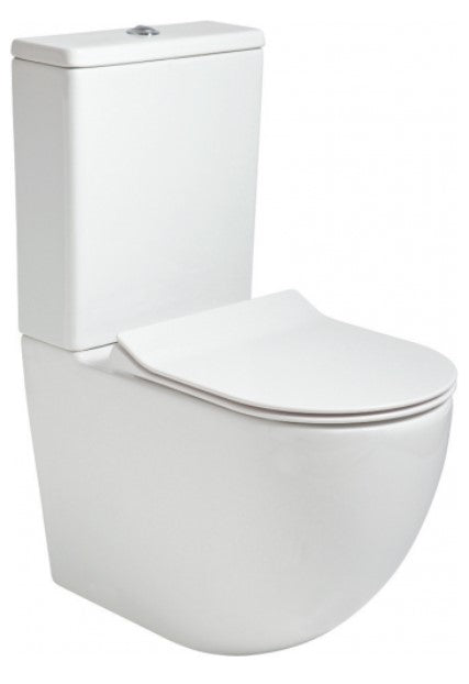 Inspire Fully Shrouded Rimless WC Pack - Slim Soft Close Seat