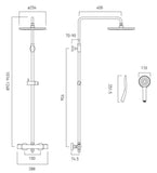 Vado Velo Adjustable Round Shower Column