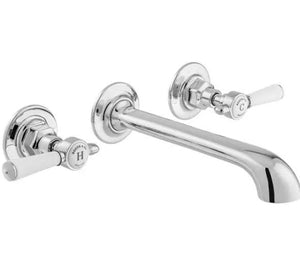 Vado Lever Handle Wall Mounted Basin Mixer in Chrome