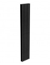 Amura Elliptical Tube Vertical Designer Radiator 1800 X360 Double Panel Black