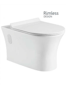Amanda Rimless Wall Hung WC-Slim Soft Close Seat