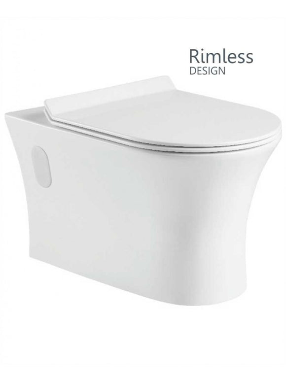 Amanda Rimless Wall Hung WC-Slim Soft Close Seat