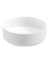Avanti Round 36cm Vessel Basin with Ceramic Click Clack Waste - Satin White