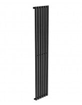 Amura Elliptical Tube Vertical Designer Radiator 1800 X360 Single Panel Black