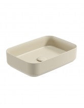 Avanti Rectangle 50cm Vessel Basin with Ceramic Click Clack Waste - IvoryCopy of Skal Round Wash Basin 400x150 White & Waste