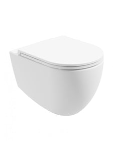Avanti Wall Hung Rimless WC & Seat - Satin White