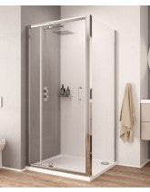 K2 1100 Pivot Shower Door & Inline Shower Enclosure - Adjustment 1060-1120mm