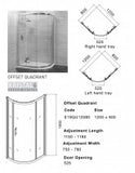 K2 1200x800 Offset Quadrant Shower Enclosure