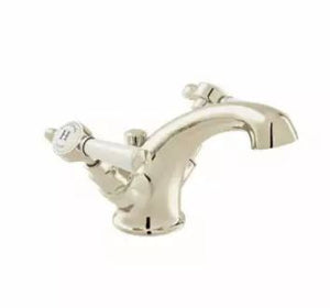 Vado Cross Handle Mono Basin Mixer with Pop-Up Waste in Bright Nickel