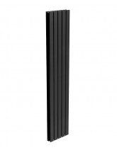 Piatto Flat Tube Designer Radiator Vertical 1800 X 380 Double Panel Black