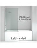 L Shaped 1700 x 850 shower bath Left hand 12 jet bath cw Panel & Bath screen