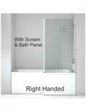 L Shaped 1700 x 850 shower bath Right hand 12 jet bath cw Panel & Bath screen