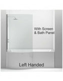 P Shaped 1700 x 900 shower bath Left hand 12 jet bath cw Panel & Bath screen