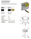 Concealed cisterns for Back to Wall WC black fascia plate , circular